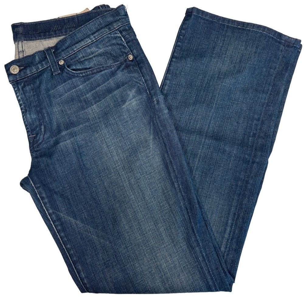 7 For All Mankind Low Rise Bootcut Jeans 32 Made in USA Y2K